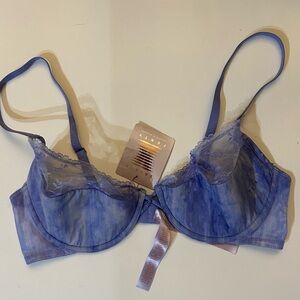 NWT Savage X Fenty Watercolor Tie Dye Half Cup Bra with Lace Sz 38 C